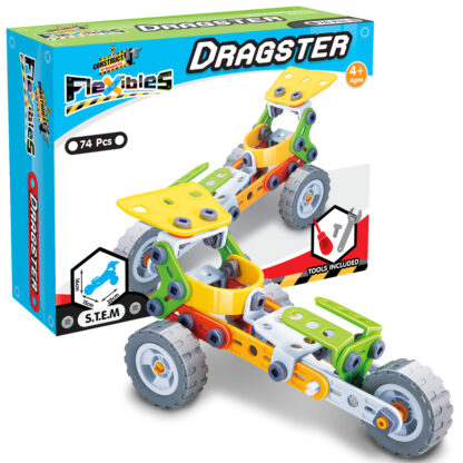 Construct It Flexibles Dragster Box and model