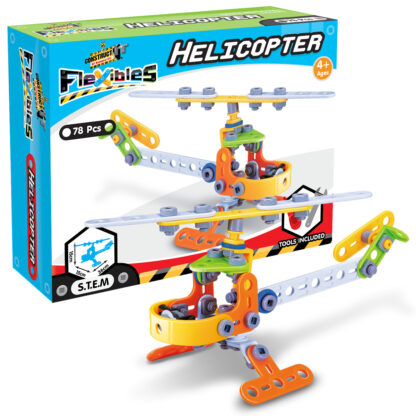 Construct It Flexibles Helicopter Box and model