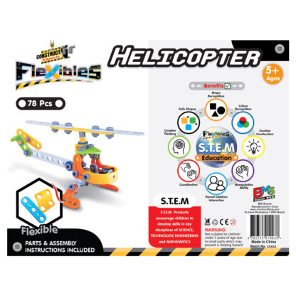 Construct It Flexibles Helicopter Back of the box
