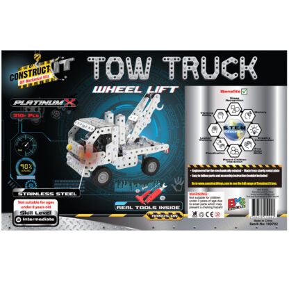 Construct It Platinum X Tow Truck Back of the box