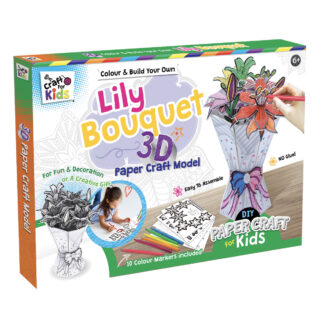 Craft For Kids Colour and build your own 3D lily bouquet box